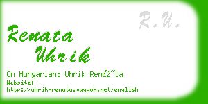 renata uhrik business card